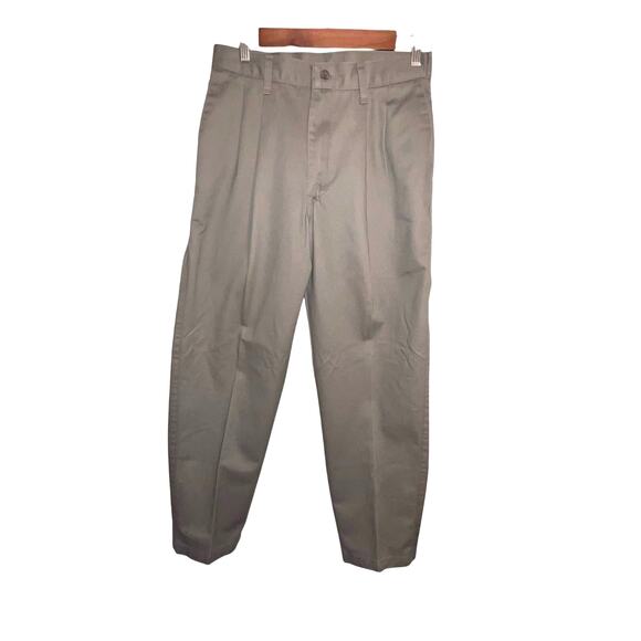Lee performance khaki men’s pleated size 28/29 preppy nautical altered pants - Picture 1 of 11